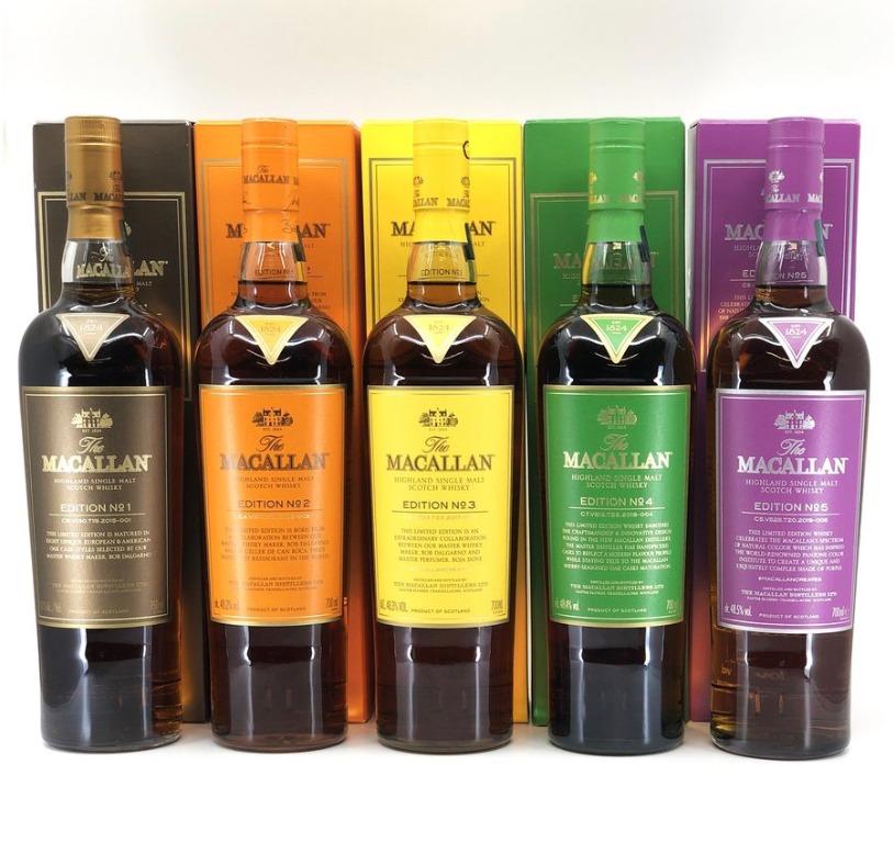 Macallan Edition 1 To 5 Usa 75cl Bottling Limited Edition One Set Comes With Box Buy Cult Wine Whisky Online Store Singapore